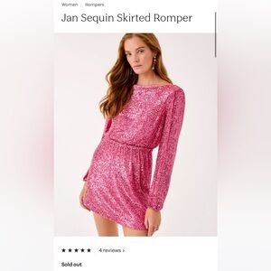 Lilly Pulitzer Jan Pink Sequin Romper